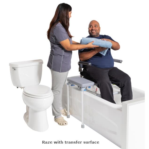 Raz Raze 3-in-1 Raised Toilet Seat, Tub Transfer and Shower Bench - Image 3