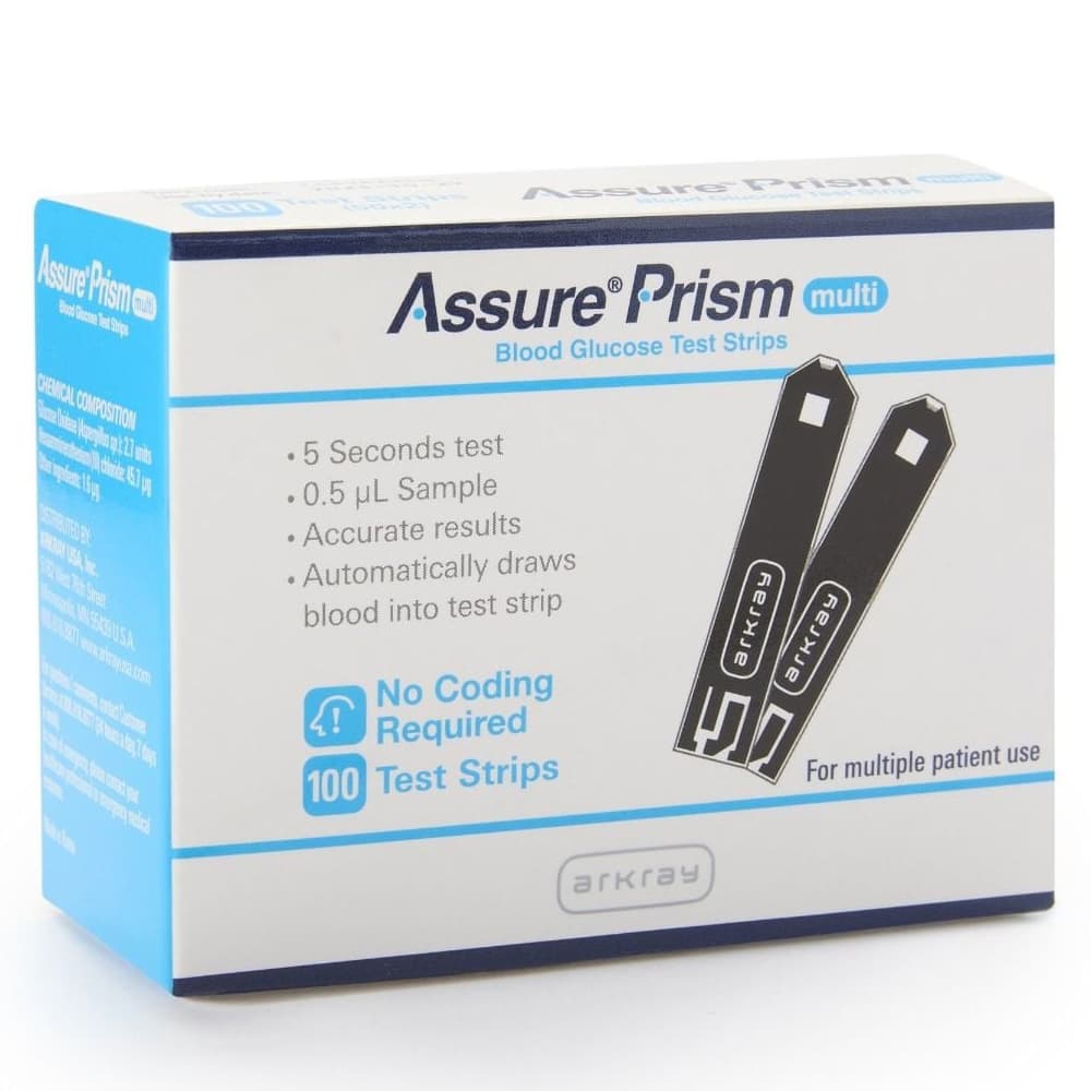 Arkray Assure Prism Multi Blood Glucose Test Strips - Box of 100 - Image 1