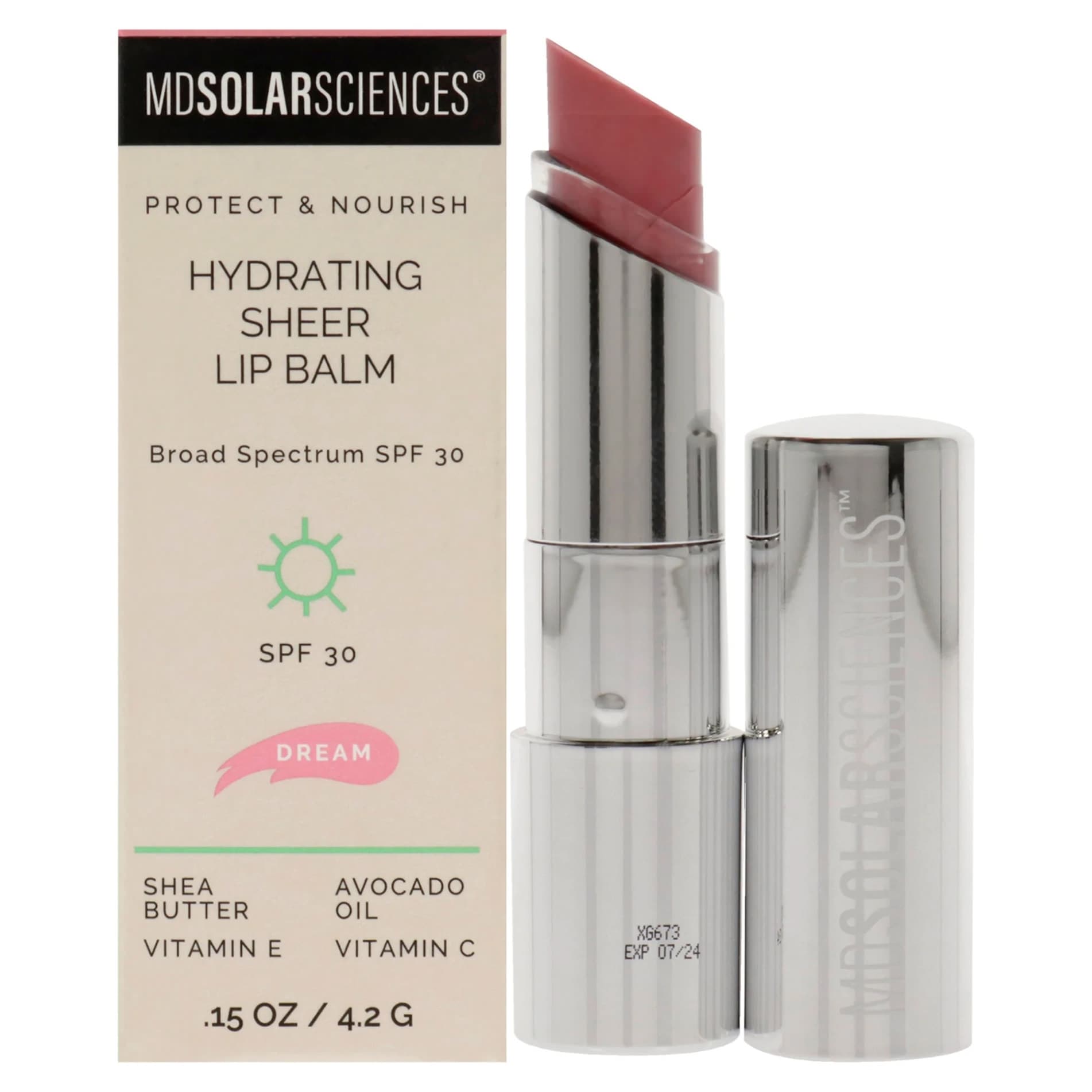 Hydrating Sheer Dream Tinted Lip Balm with Sunscreen SPF 30, 0.15 oz - Case of 48 - Image 1