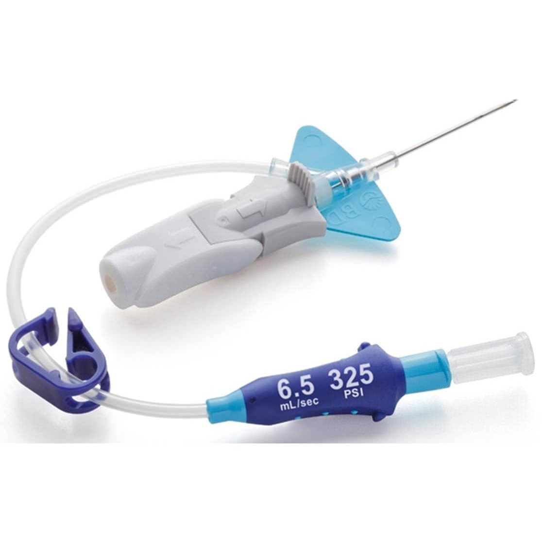 BD Nexiva Sliding Closed IV Catheter, Blue, 22 Gauge, 1 Inch - Box of 20 - Image 1