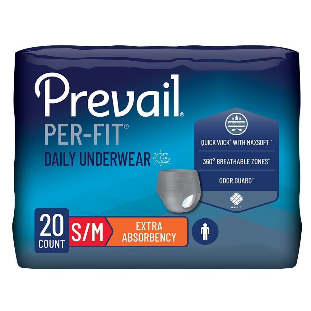 Prevail Per-Fit Men's Daily Protective Underwear, Medium - Package of 20 - Image 1
