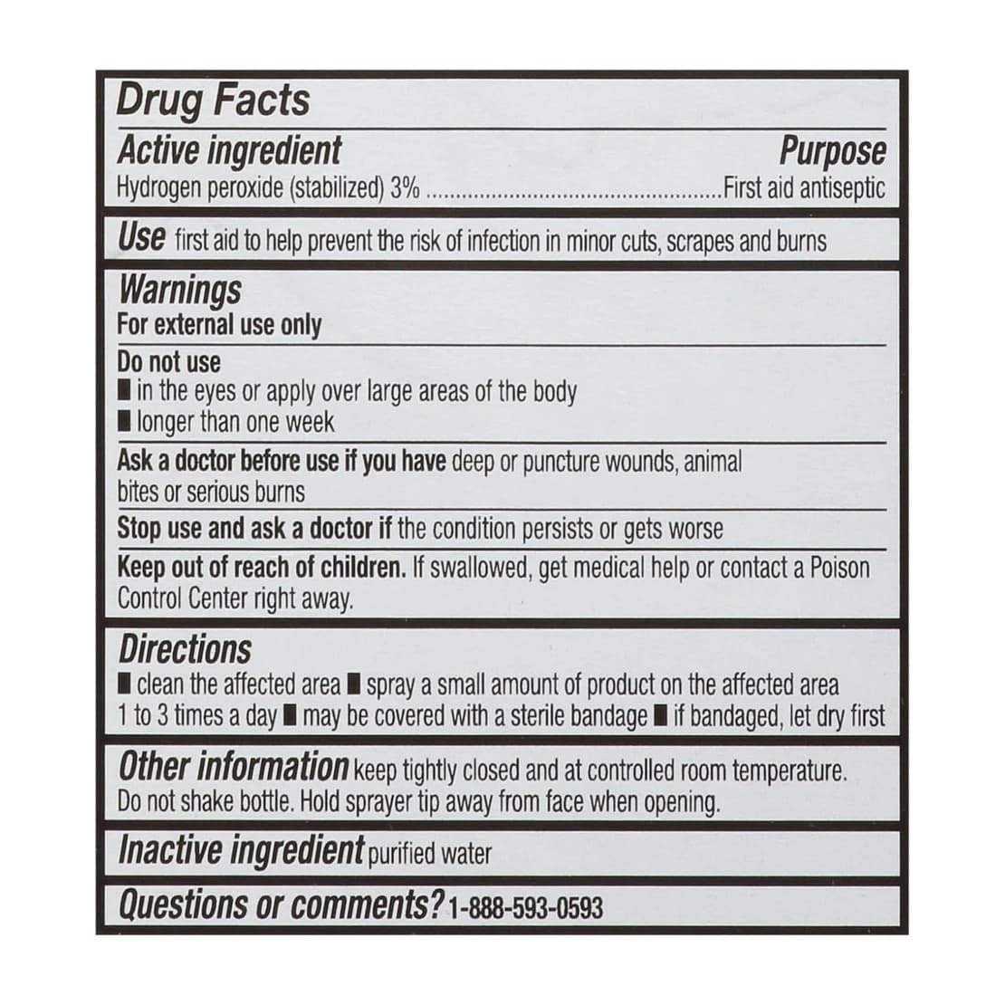Leader Hydrogen Peroxide Spray, 3%, 8 oz - Each - Image 3