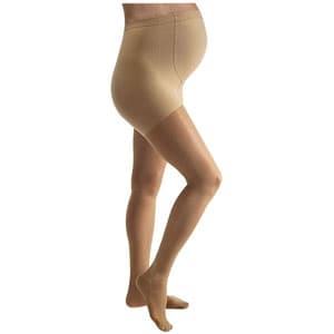 Sigvaris Women's Essential Opaque Pantyhose 20-30 mmHg Large-Short, Suntan - Pair - Image 1