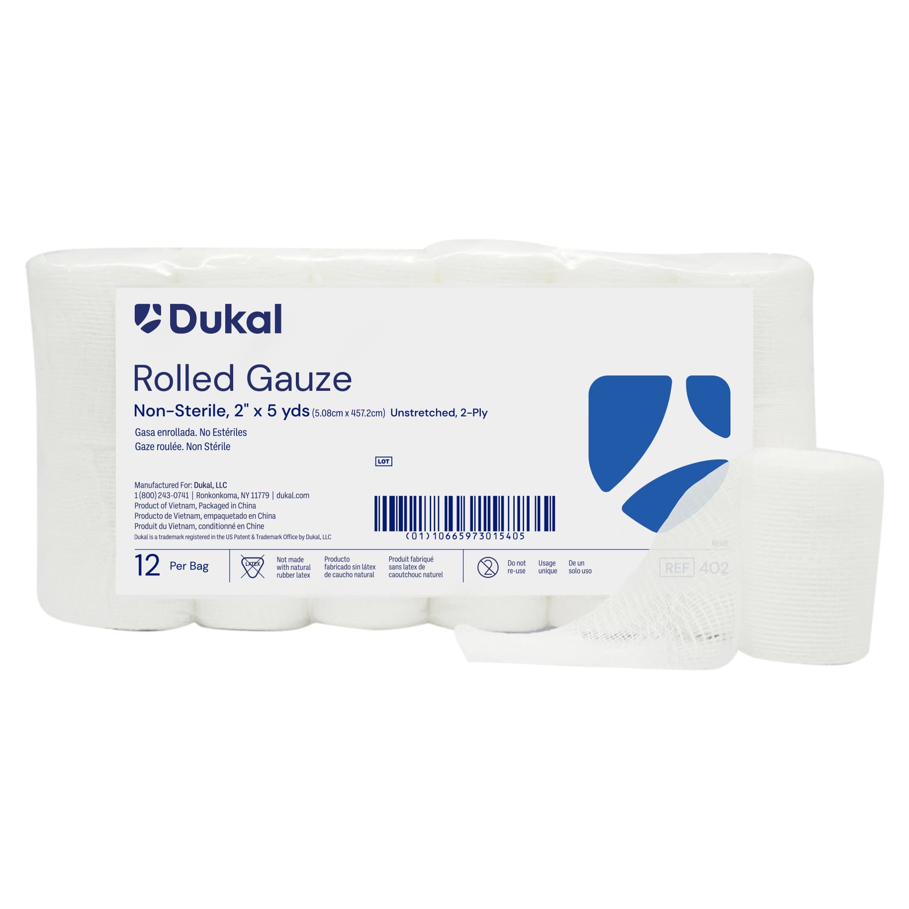 Dukal Fluff Cotton 2 Ply Conforming Bandage