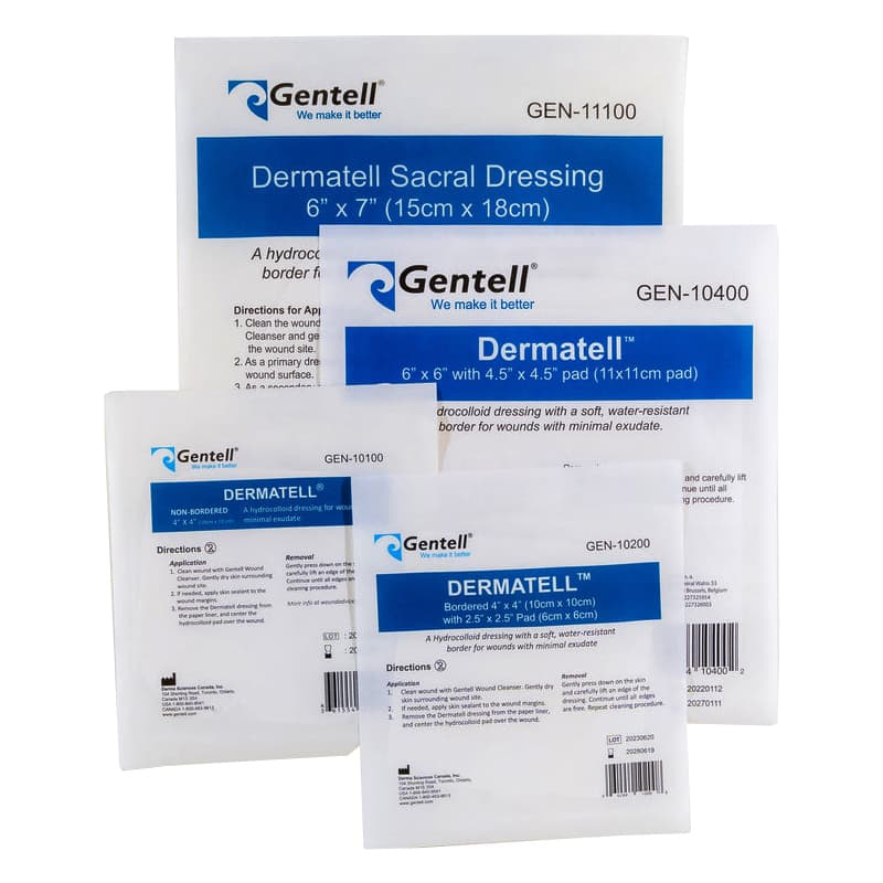 Gentell Dermatell Hydrocolloid Bordered Dressing
