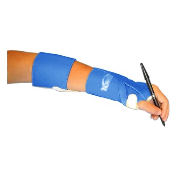 TheraTogs Ultra Wrist and Thumb Positioning System, Small Pediatric, Right Hand, Royal Blue - Image 1