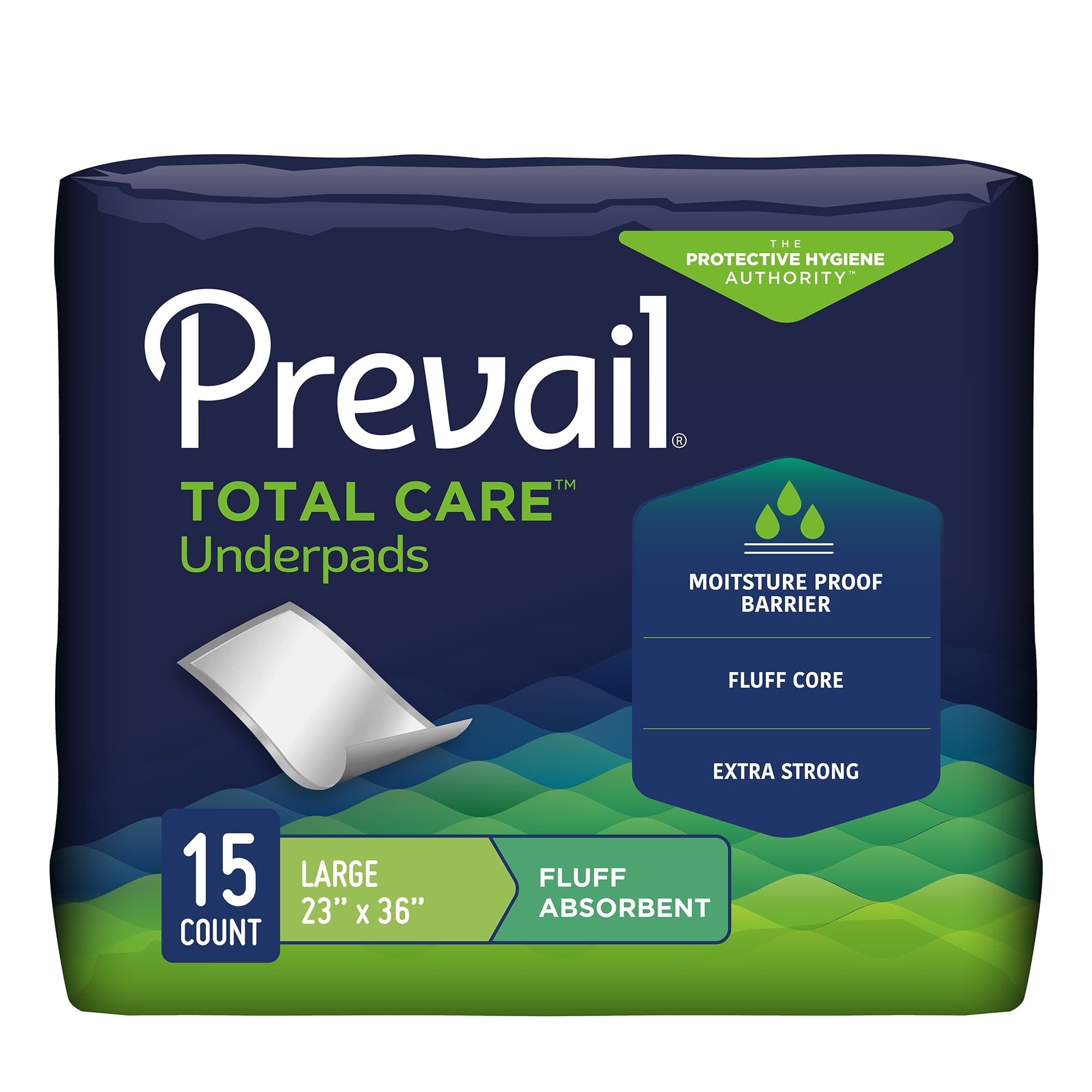 Prevail Total Care Underpads, Large - Case of 120 - Image 1