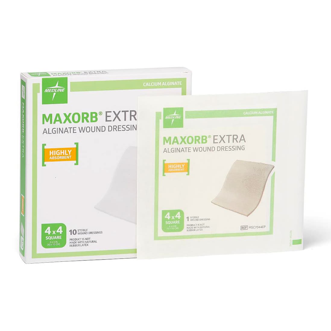 Maxorb Extra CMC-Alginate Wound Dressing, 4 x 4 Inch - Case of 50 - Image 1