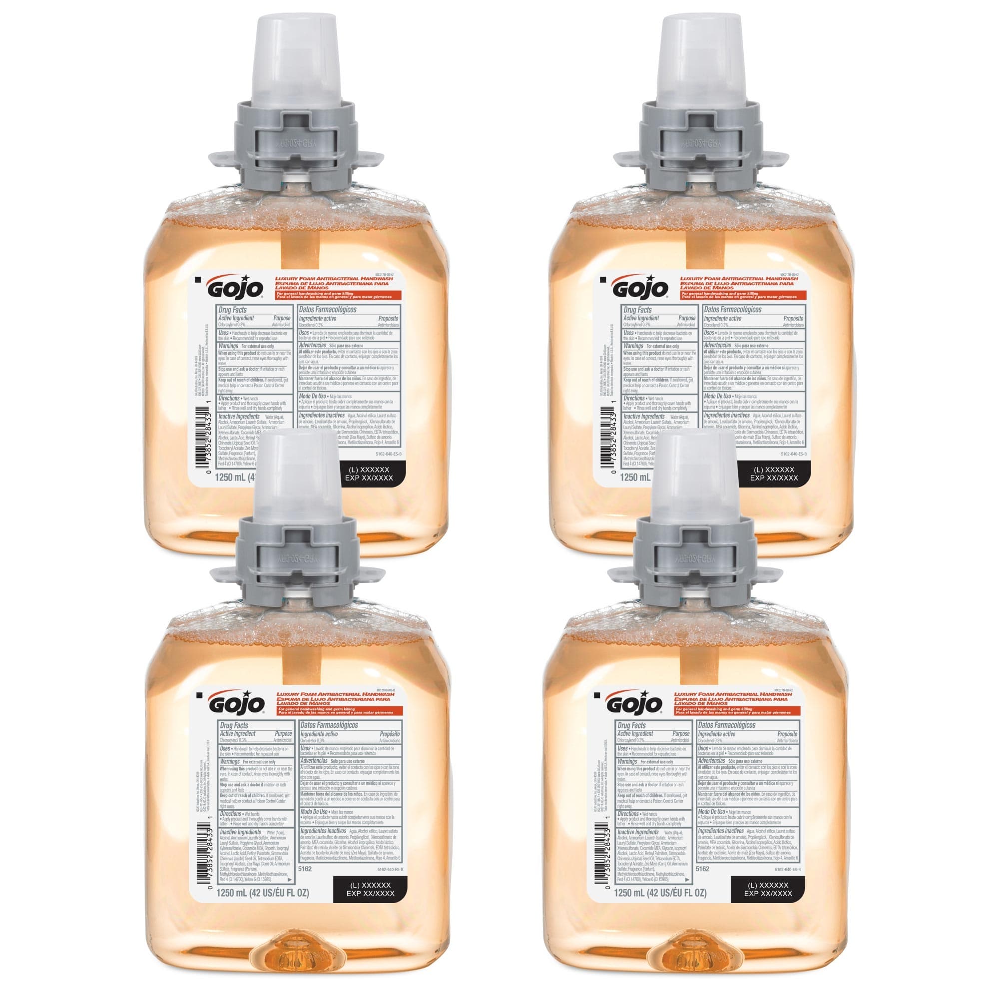 GOJO Antibacterial Soap Gold, 1,250 ml - Case of 4 - Image 2