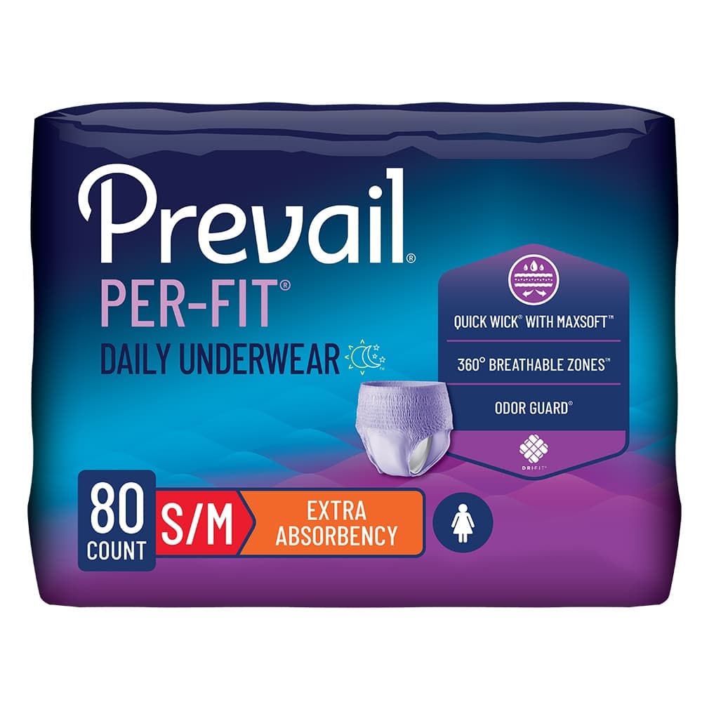 Prevail Per-Fit Extra Daily Underwear For Women, Medium - Case of 80 - Image 1