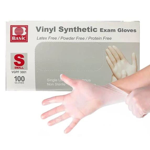 Intco Vinyl Powder-Free Exam Gloves, Small - Box of 100 - Image 1