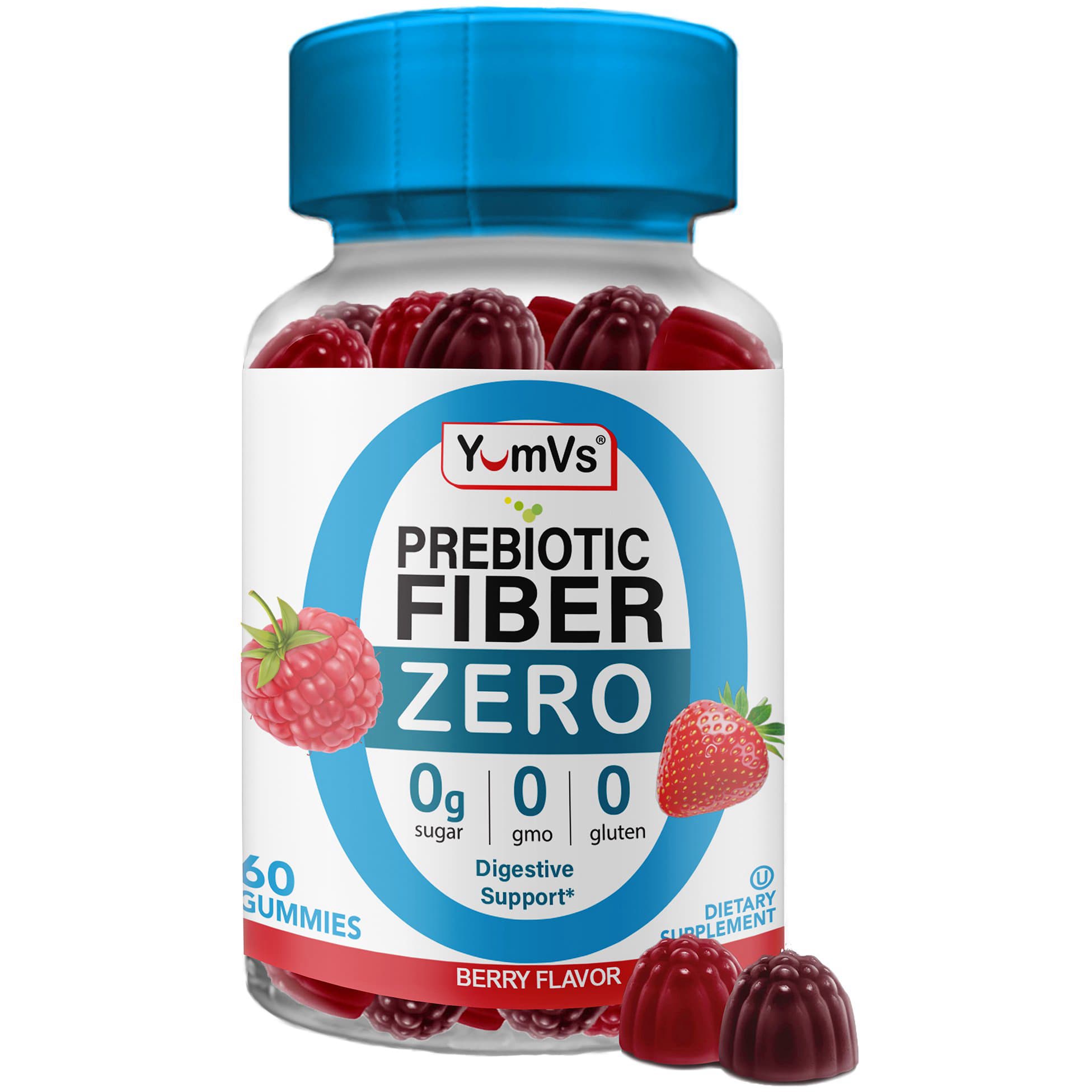 YumVs Prebiotic Fiber Zero Gummies - Bottle of 60 - Image 1