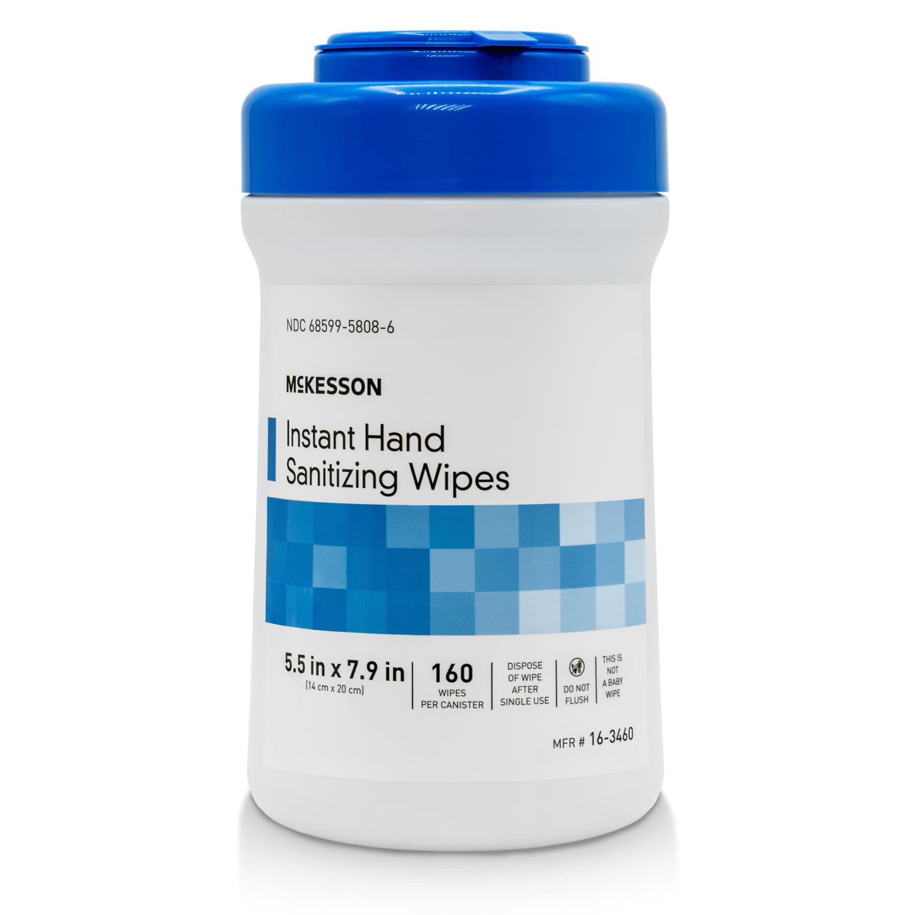 McKesson Instant Hand Sanitizing Wipes, Canister - Box of 160 - Image 1