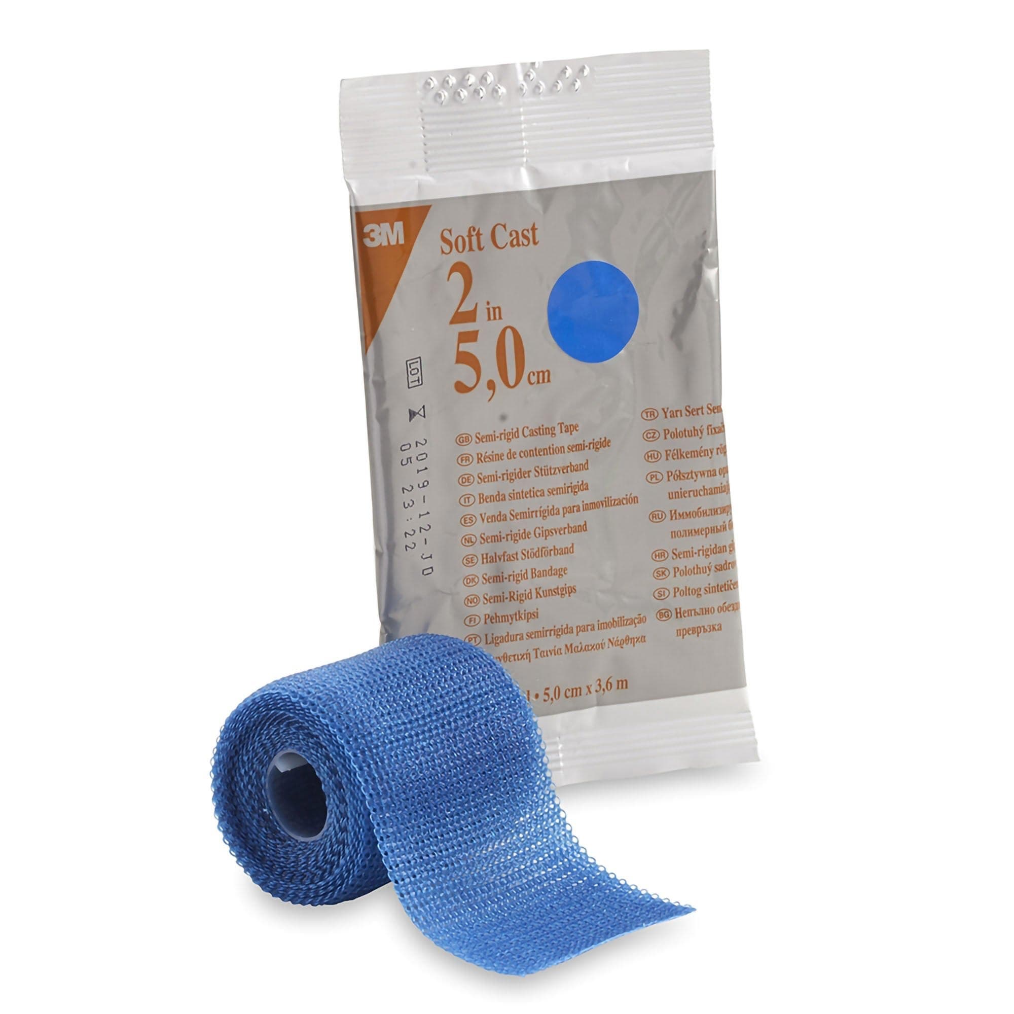 3M Scotchcast Soft Cast Casting Tape, 2 Inch X 4 Yard, Blue - Each - Image 1