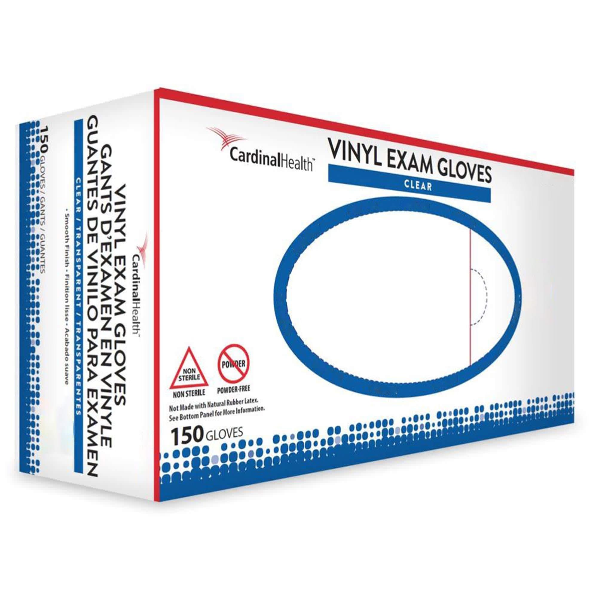 Cardinal ESTEEM Vinyl Exam Gloves, Medium - Box of 150 - Image 1