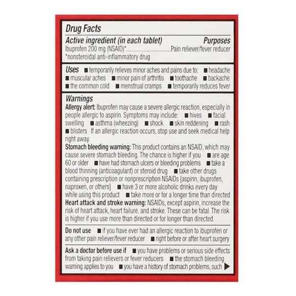 Leader Pain Reliever And Fever Reducer, 200Mg Coated Caplets - Pack of 50 - Image 2