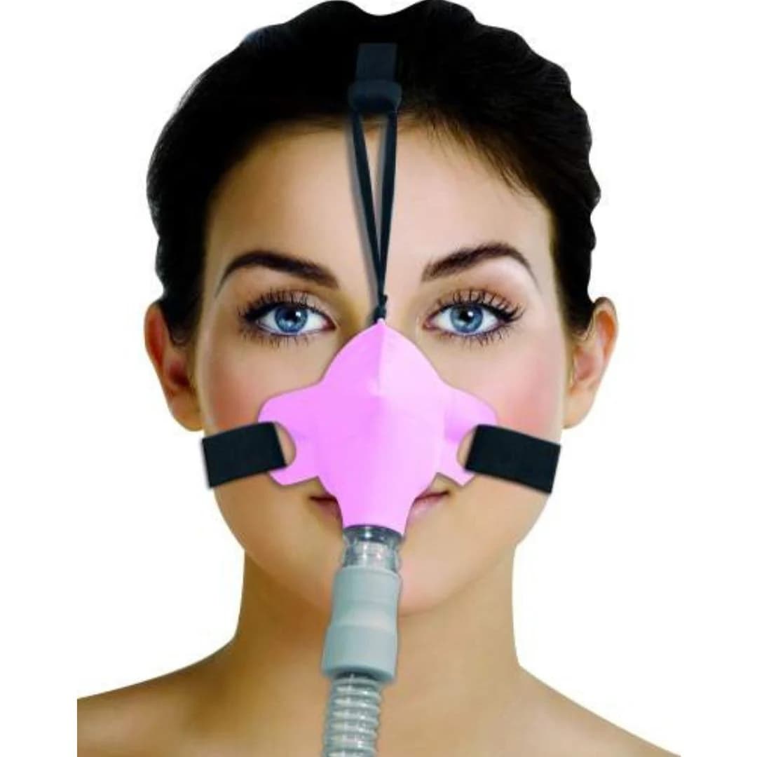 Sunset Healthcare SleepWeaver Advance Mask and Headgear, Pink - Image 1