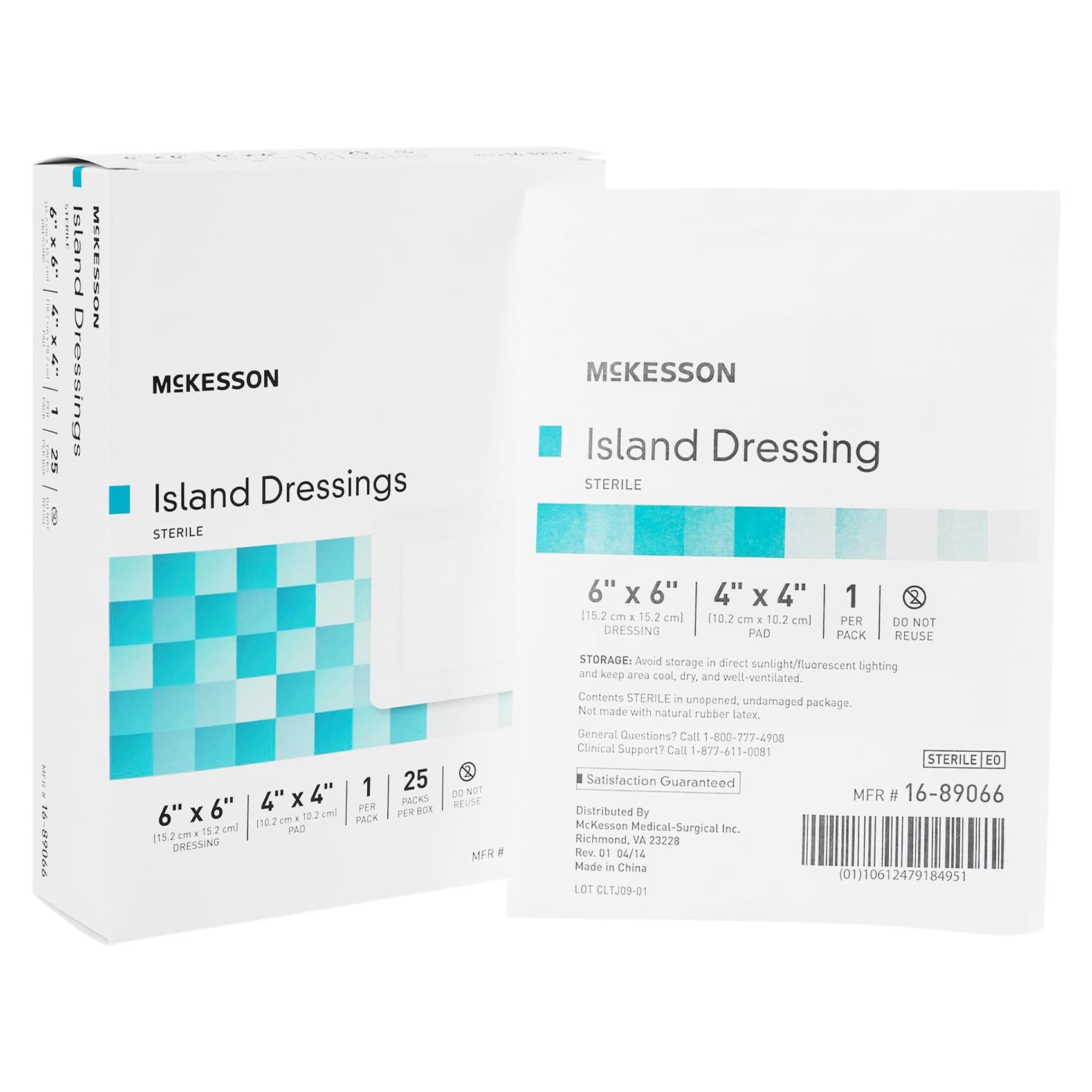 McKesson Adhesive Island Dressing, 6 x 6 Inch - Case of 100 - Image 1