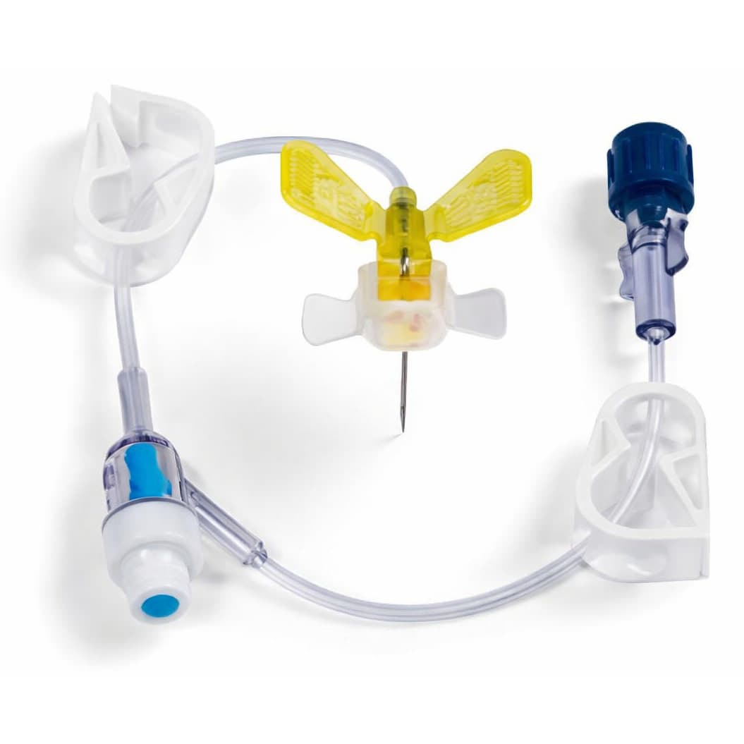 MiniLoc Huber Infusion Set, 20 Gauge, 1 Inch - Case of 20 - Image 1
