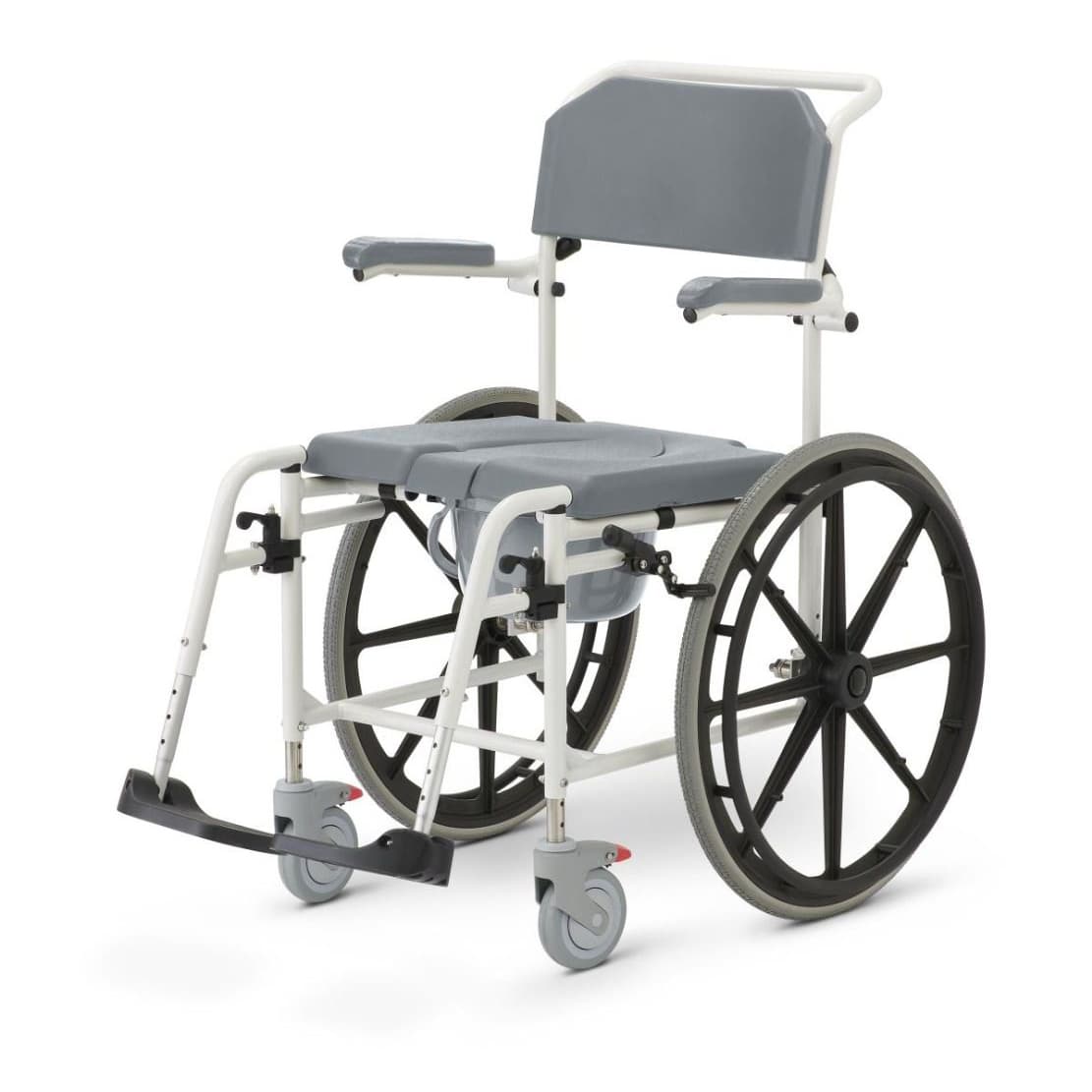 Medline Aluminium Shower Commode Wheelchair - Image 3