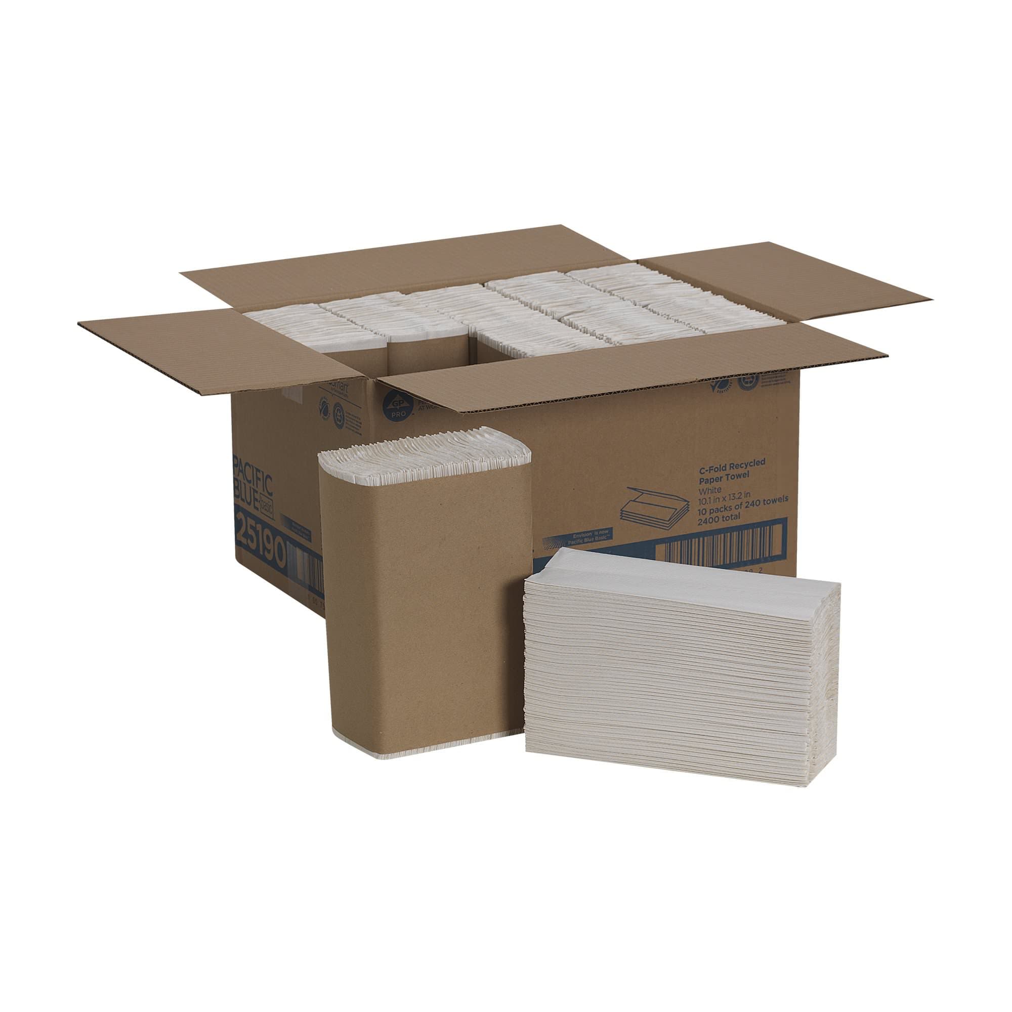 Pacific Blue Basic Paper Towel C-Fold, White - Image 1