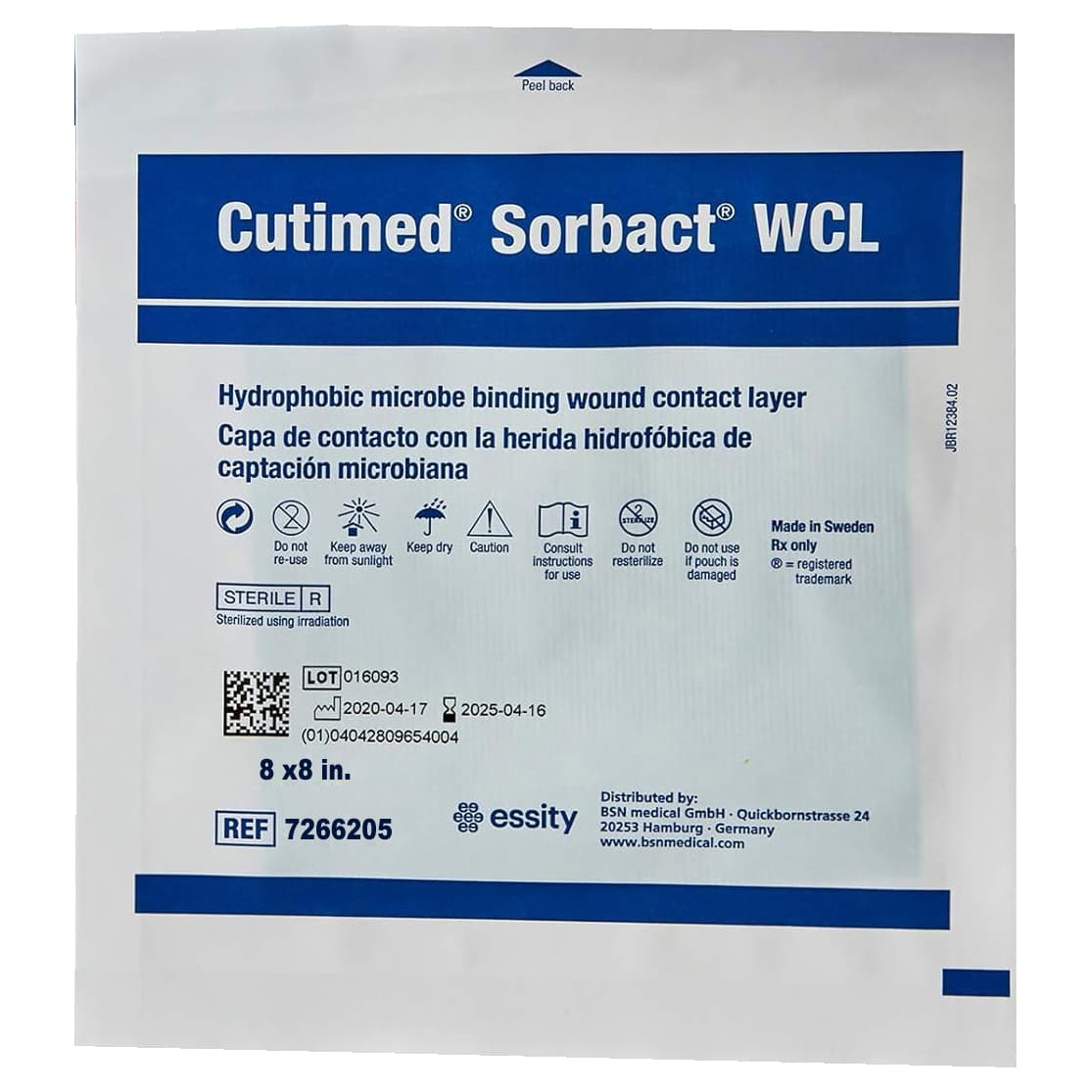 Cutimed Sorbact Wound Contact Layer, 8 x 8 Inch - Each - Image 1