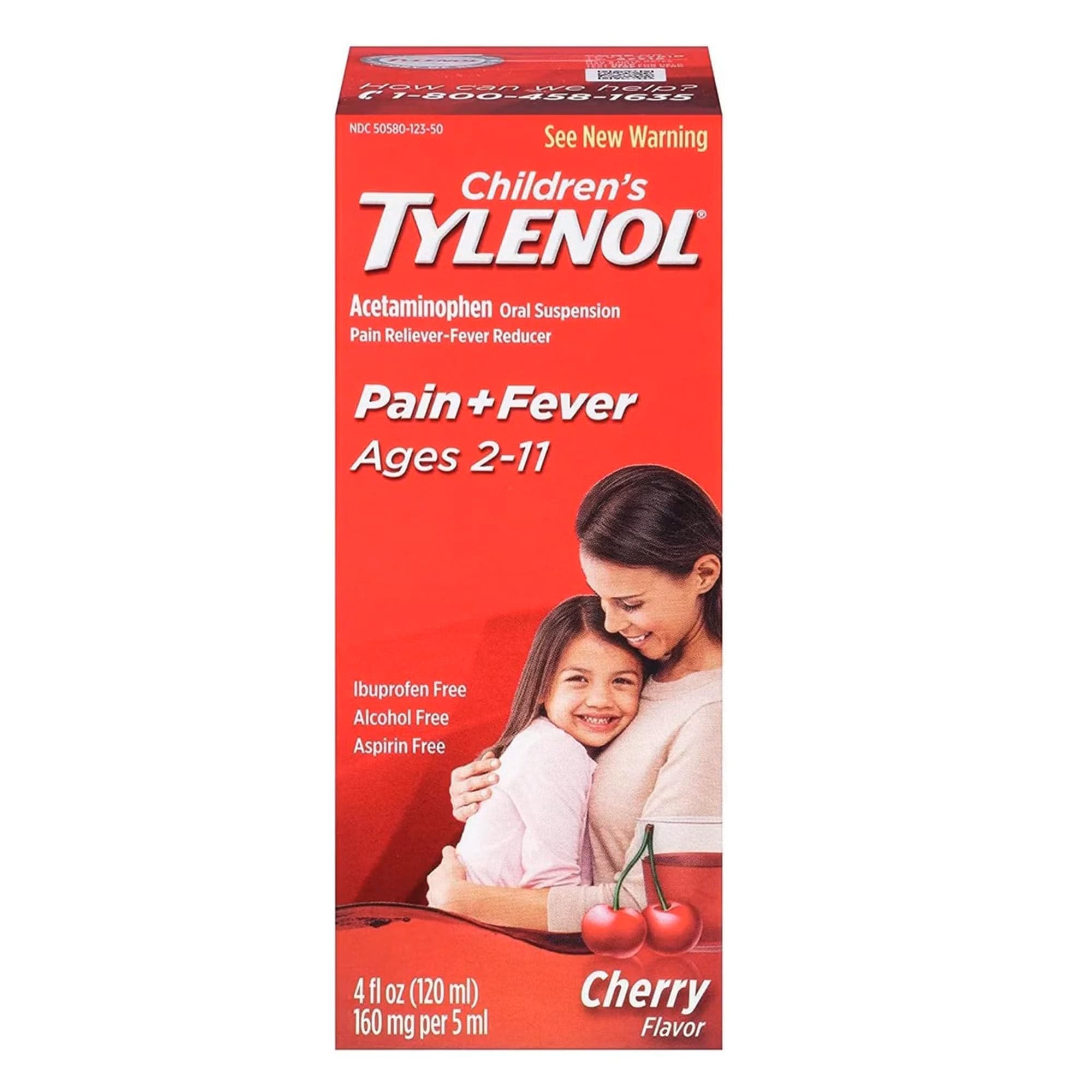 Children'S Tylenol Children'S Pain Relief Oral Suspension, Cherry Flavor - Image 1