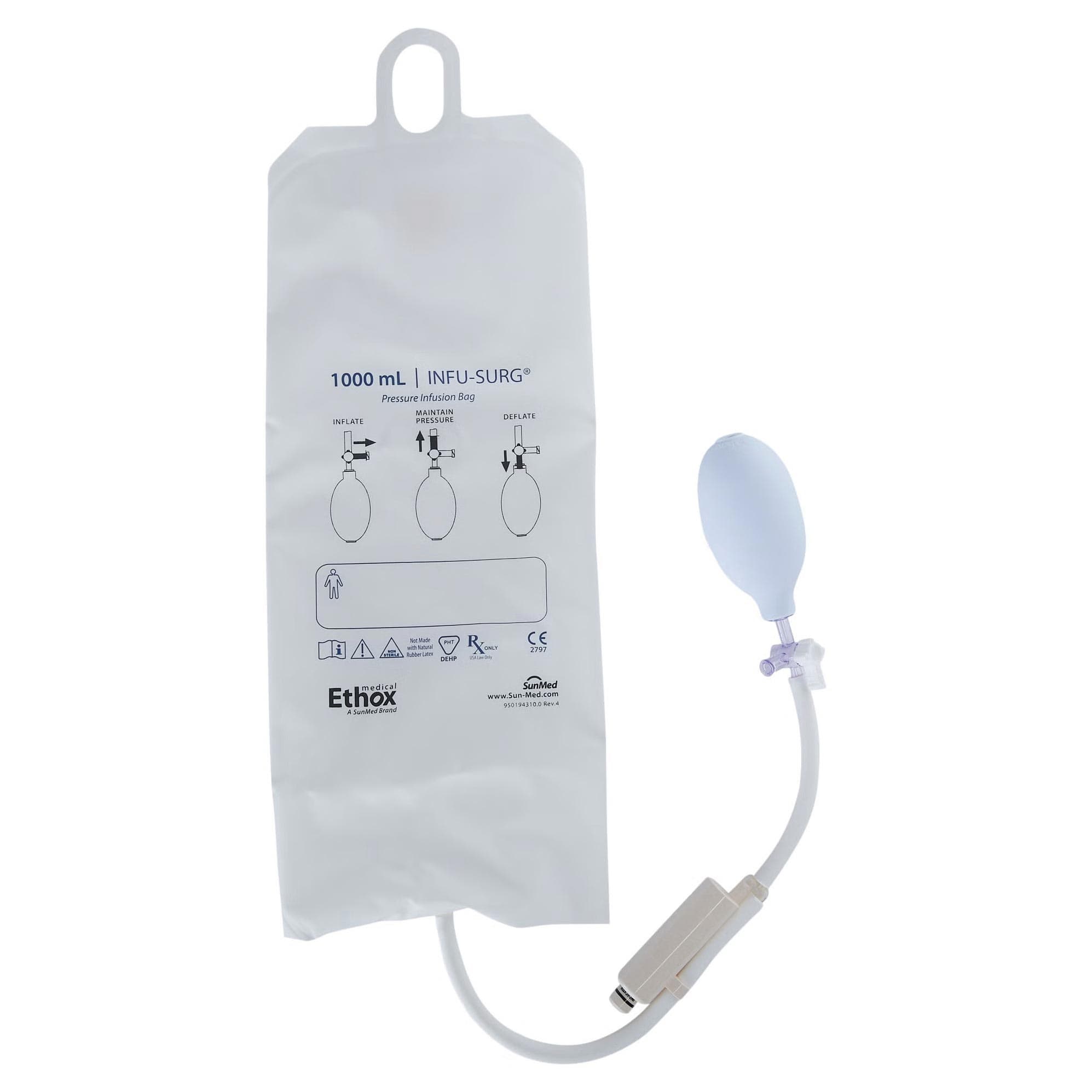 Infu-Surg Pressure Infusion Bag, 1000 mL - Box of 5 - Image 1