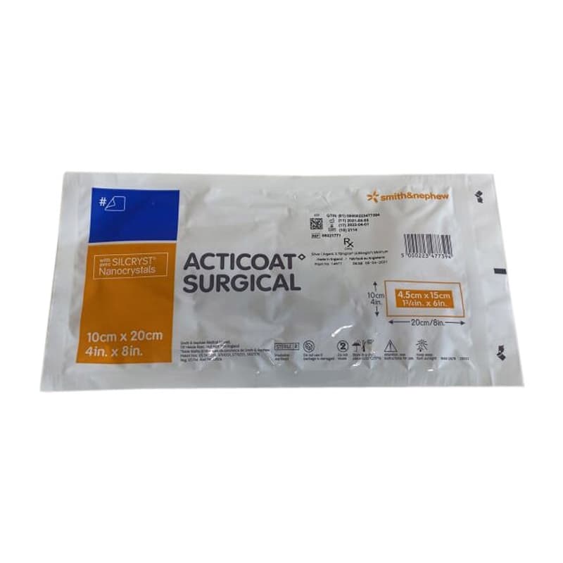 Acticoat Silver Foam Dressing, 4 x 8 Inch - Each - Image 1
