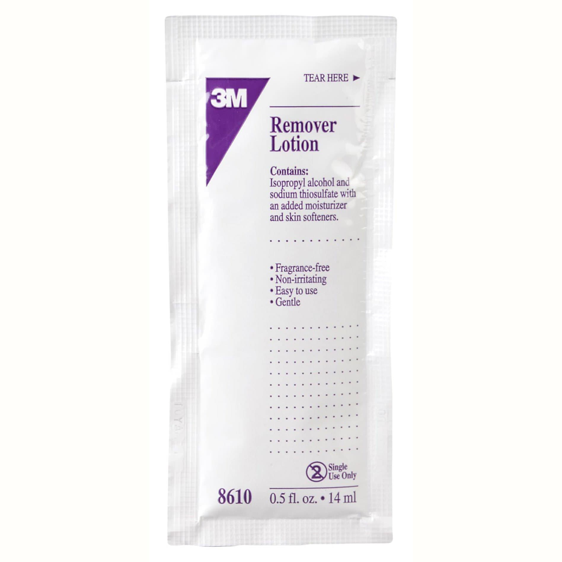 3M DuraPrep Remover Lotion, Individual Packet, 0.5 oz - Case of 100 - Image 1