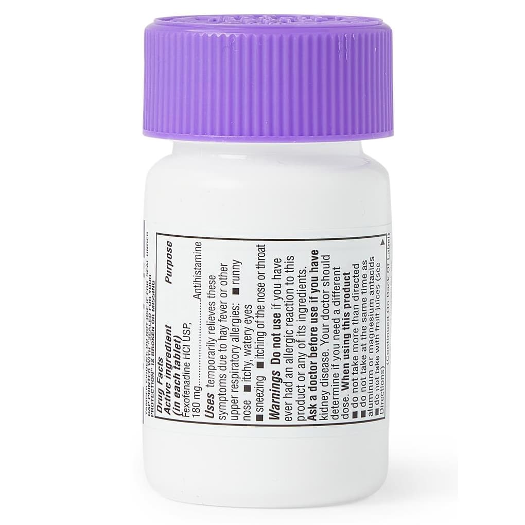Allegra Fexofenadine Allergy HCL Tablets, 180 mg - Bottle of 30 - Image 4