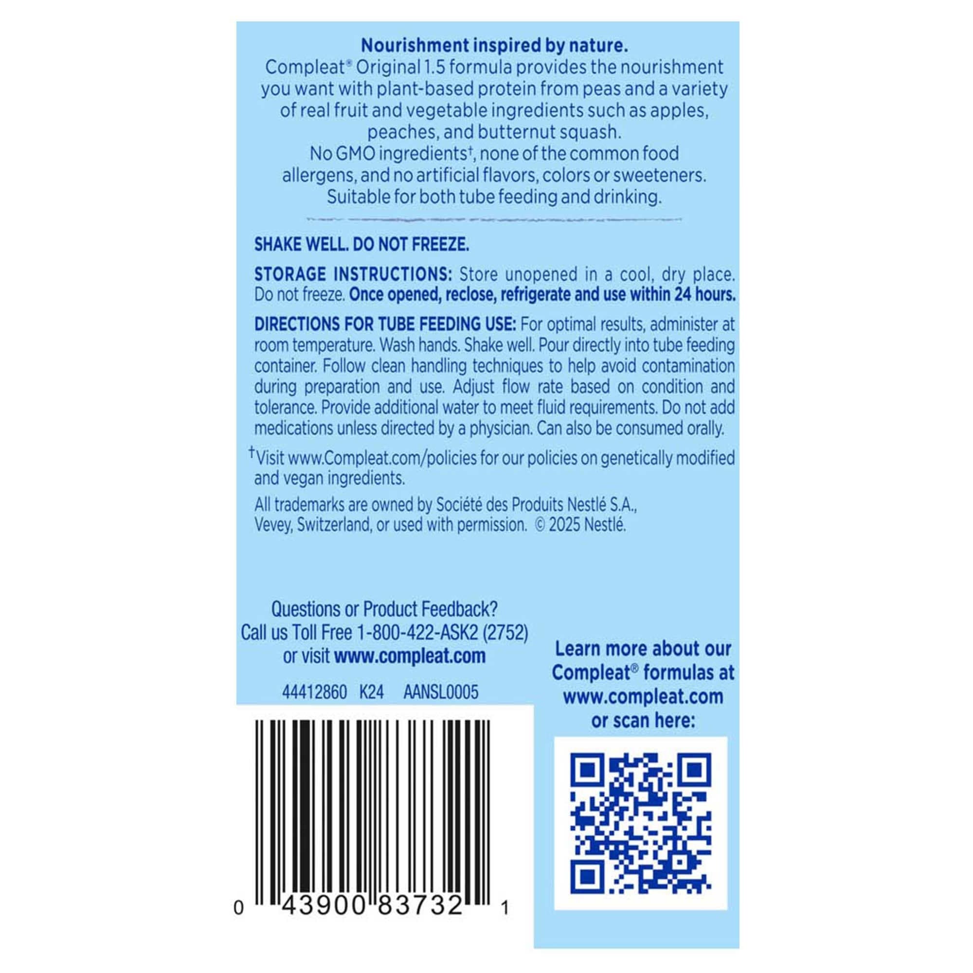 Compleat Original 1.5 Plant-Based Tube Feeding Formula - Image 3