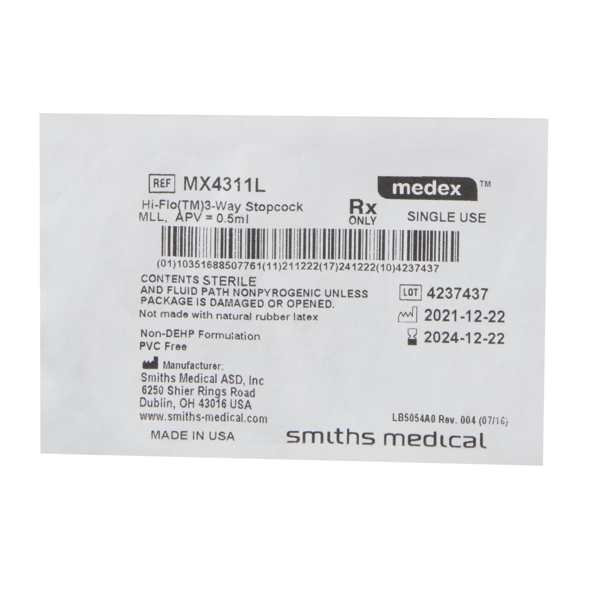 HI-FLO 3 Way Stopcock with Extended Male Luer Lock - Case of 50 - Image 2