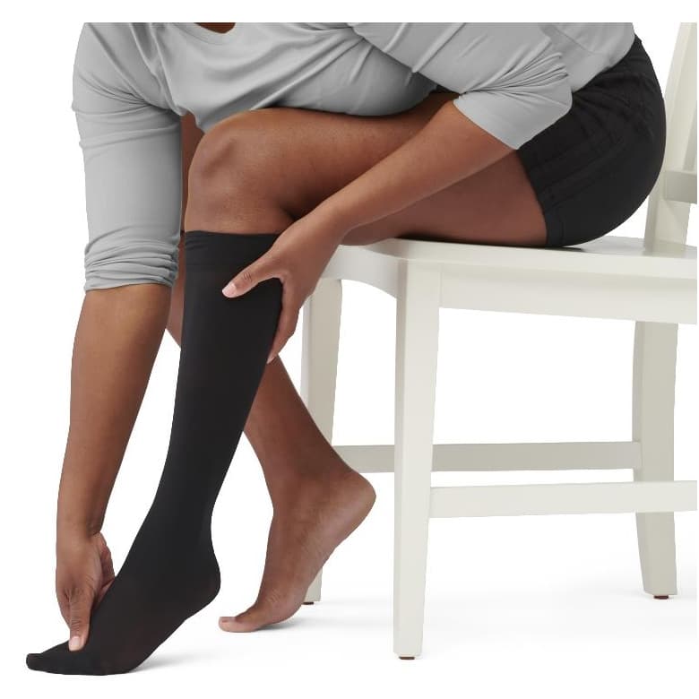 Curad Knee-High Unisex Compression Hosiery, Closed Toe - Image 2