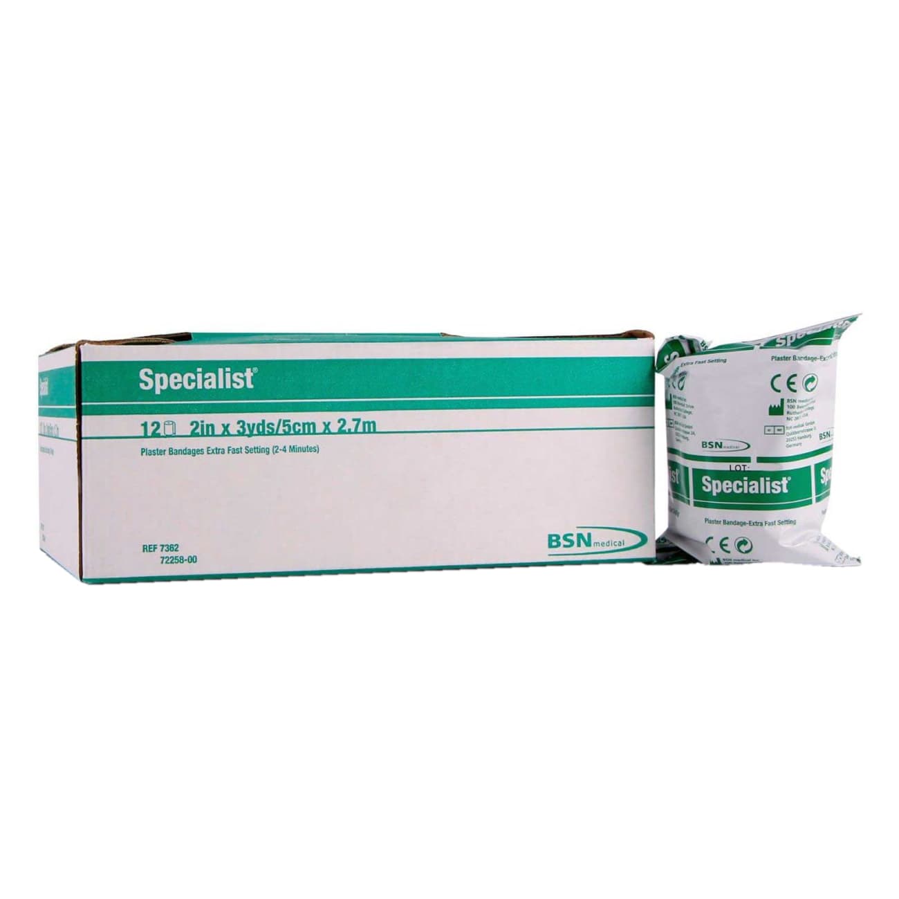 Specialist Extra-Fast Plaster Bandages, 2 Inch x 9 Foot - 1 Dozen - Image 1