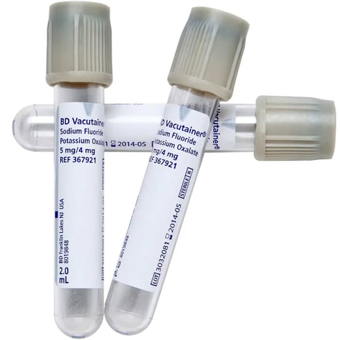 BD Vacutainer Venous Blood Collection Tube Sodium Fluoride and Potassium Oxalate Additive - Image 1