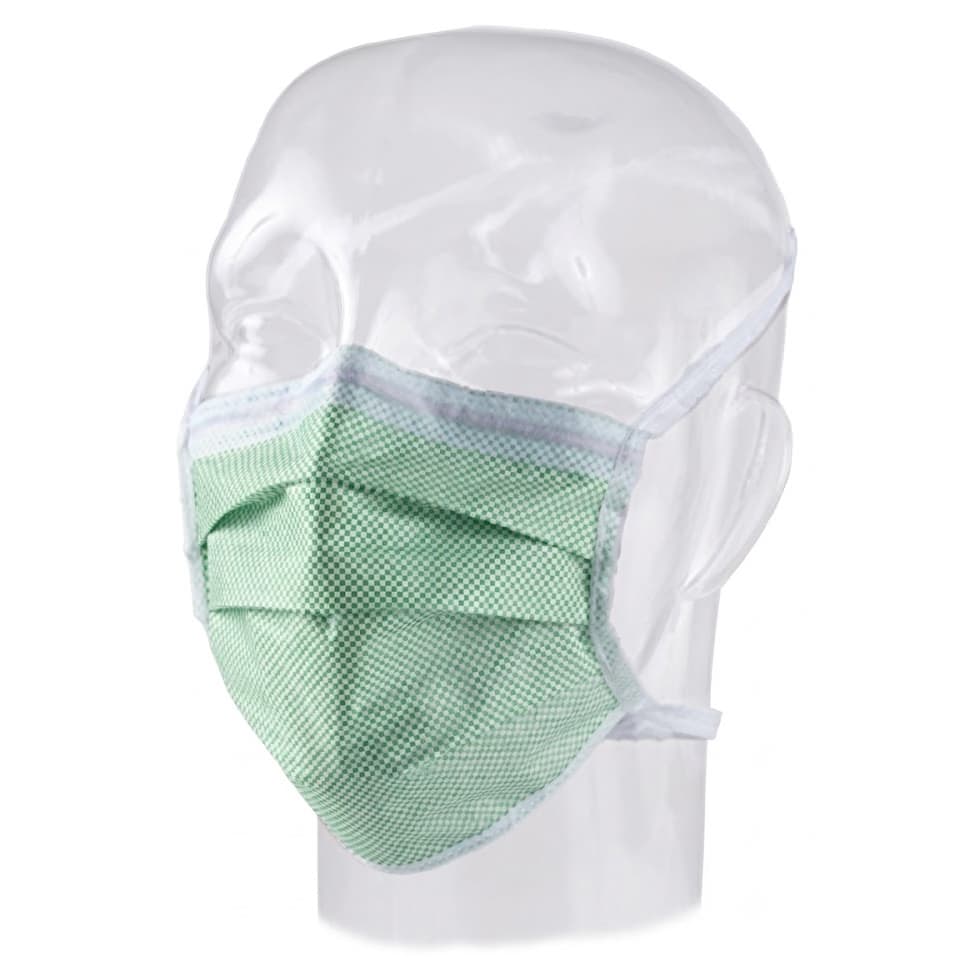 Fog Shield ASTM Level 1 Surgical Mask, Green - Image 1