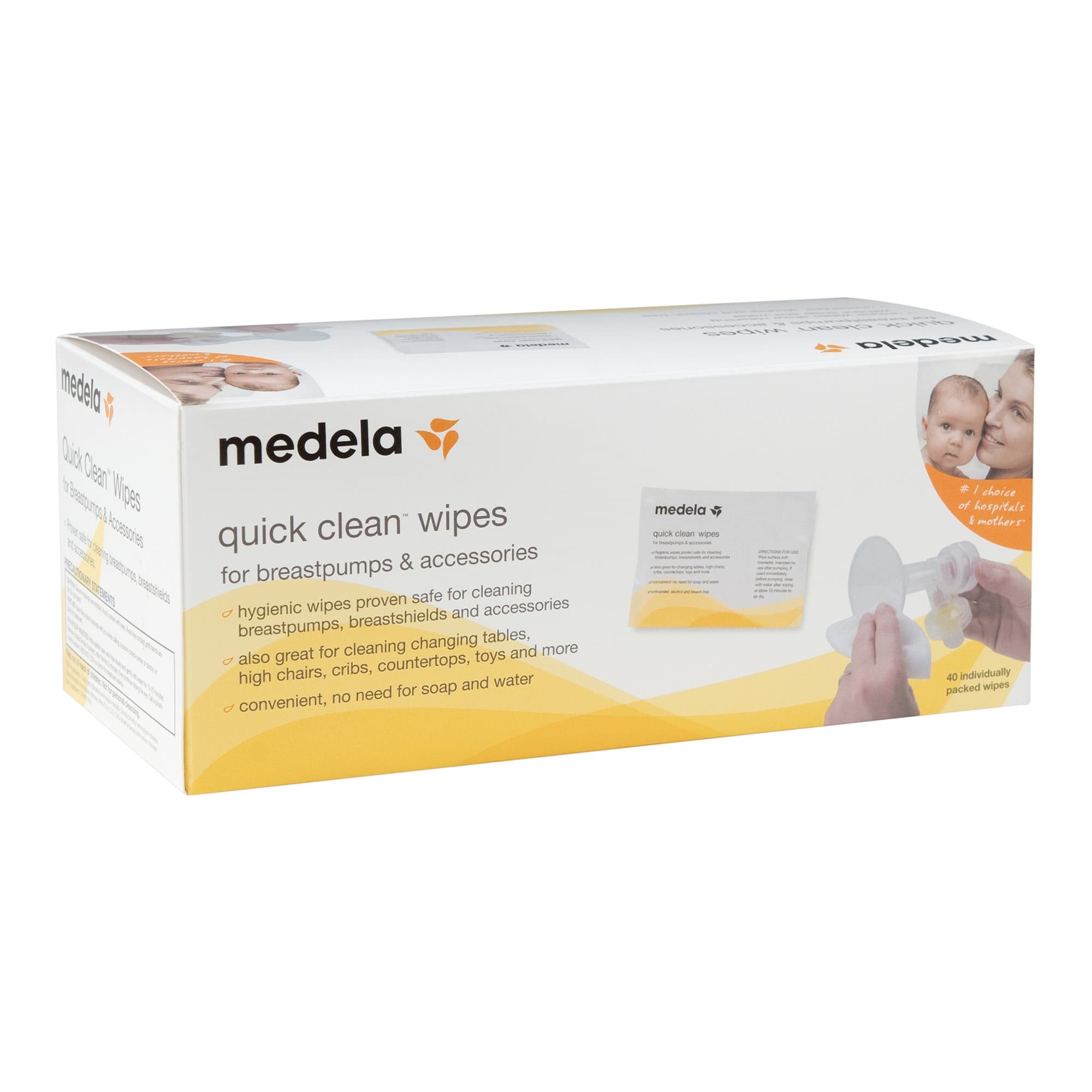 Medela Quick Clean Breast Pump Wipe - Case of 480 - Image 1