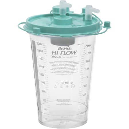 Hi-Flow Suction Canister 2000cc - Case of 48 - Image 1