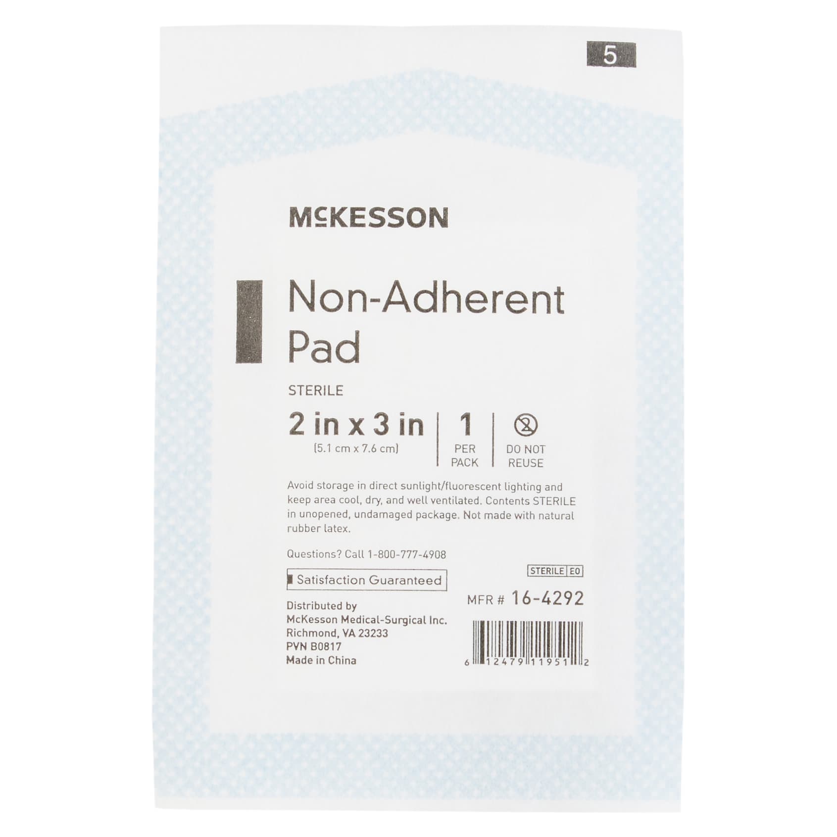 McKesson Polyester Non-Adherent Dressing, 2 x 3 Inch - Box of 100 - Image 1