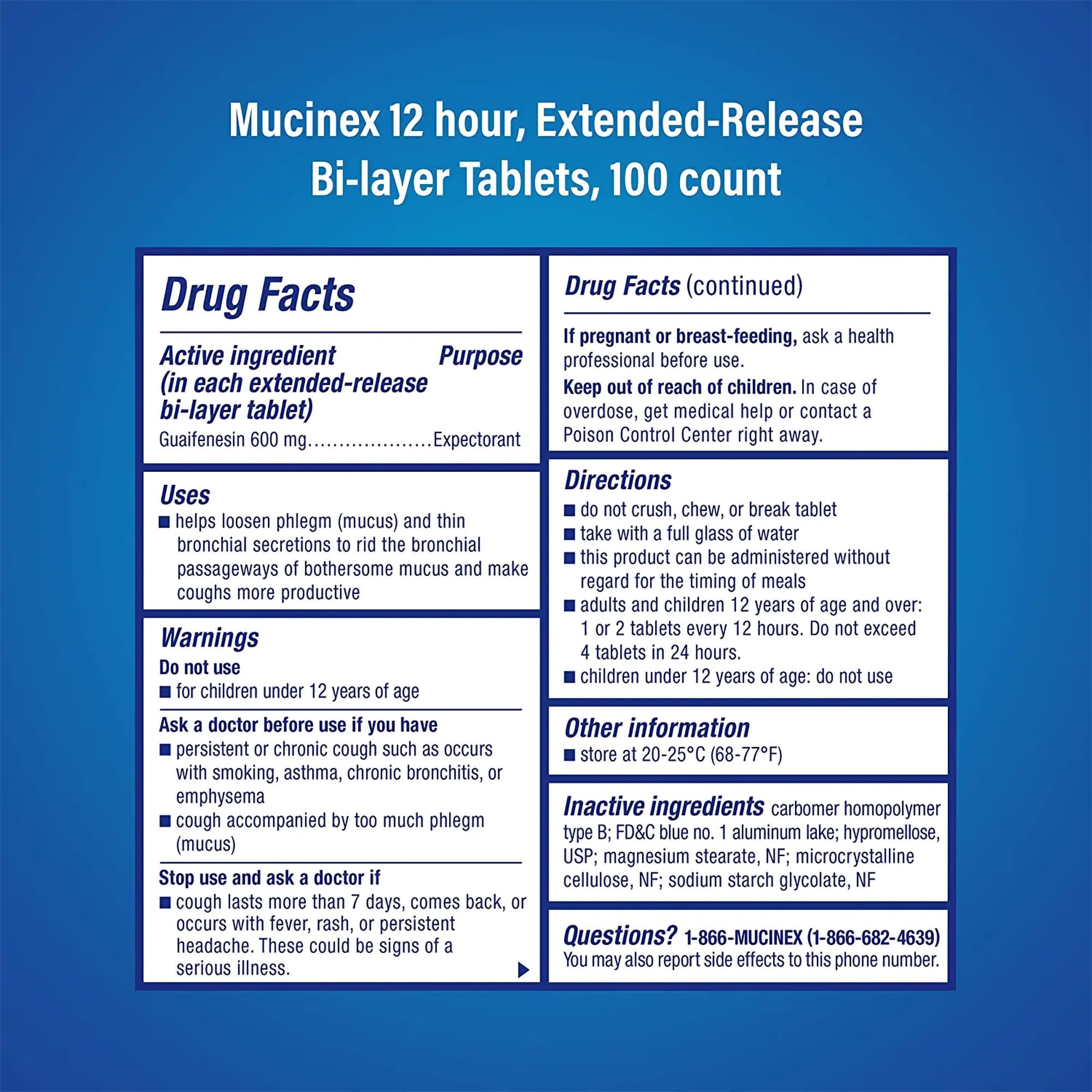 Mucinex Cold And Cough Relief Extended Release Tablet, Unflavored - Image 3