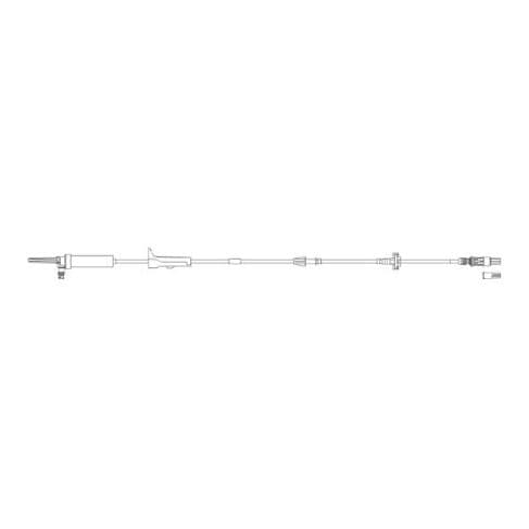 Alaris IV Pump Set Without Filter, Texium Closed Male Luer Connector, Valve Bag Port - Case of 20 - Image 1