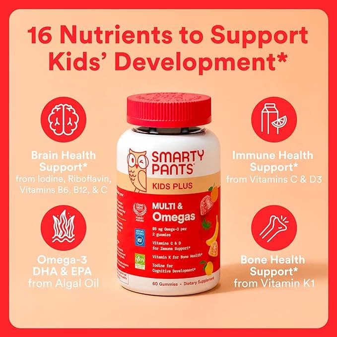 SmartyPants Kids Multi & Omegas Eagle - Bottle of 80 - Image 2