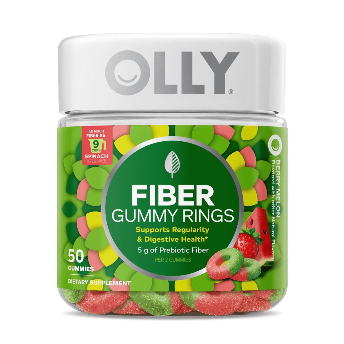 Olly Fiber Gummy Rings, 50 Count - Each