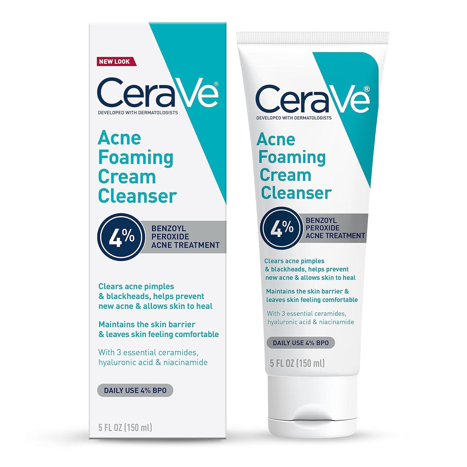 CeraVe Acne Foaming Cream Cleanser, 5 oz