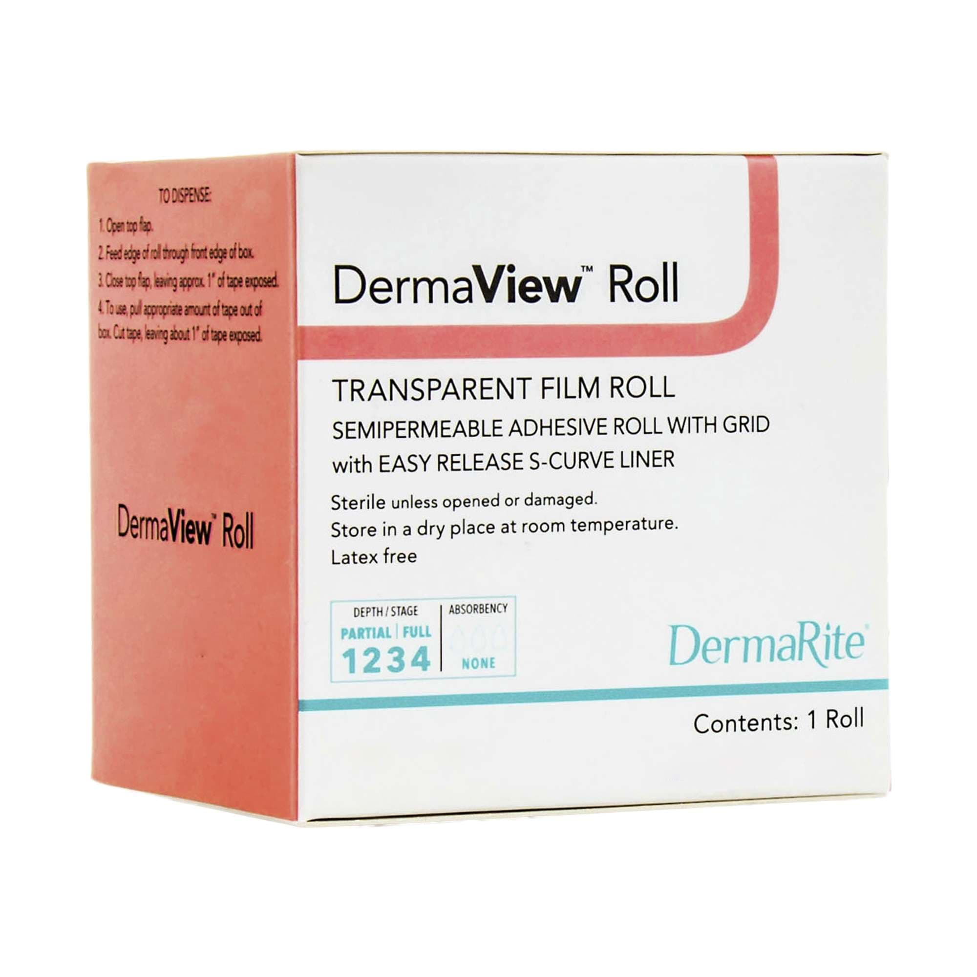 DermaView Transparent Film Roll, 4 Inch x 11 Yard - Each
