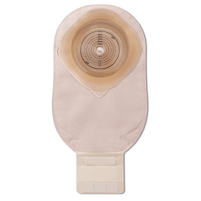 CeraPlus 1-Piece Soft Convex Drainable Pouch, Beige, Upto 1-1/2 Inch - Box of 5 - Image 1