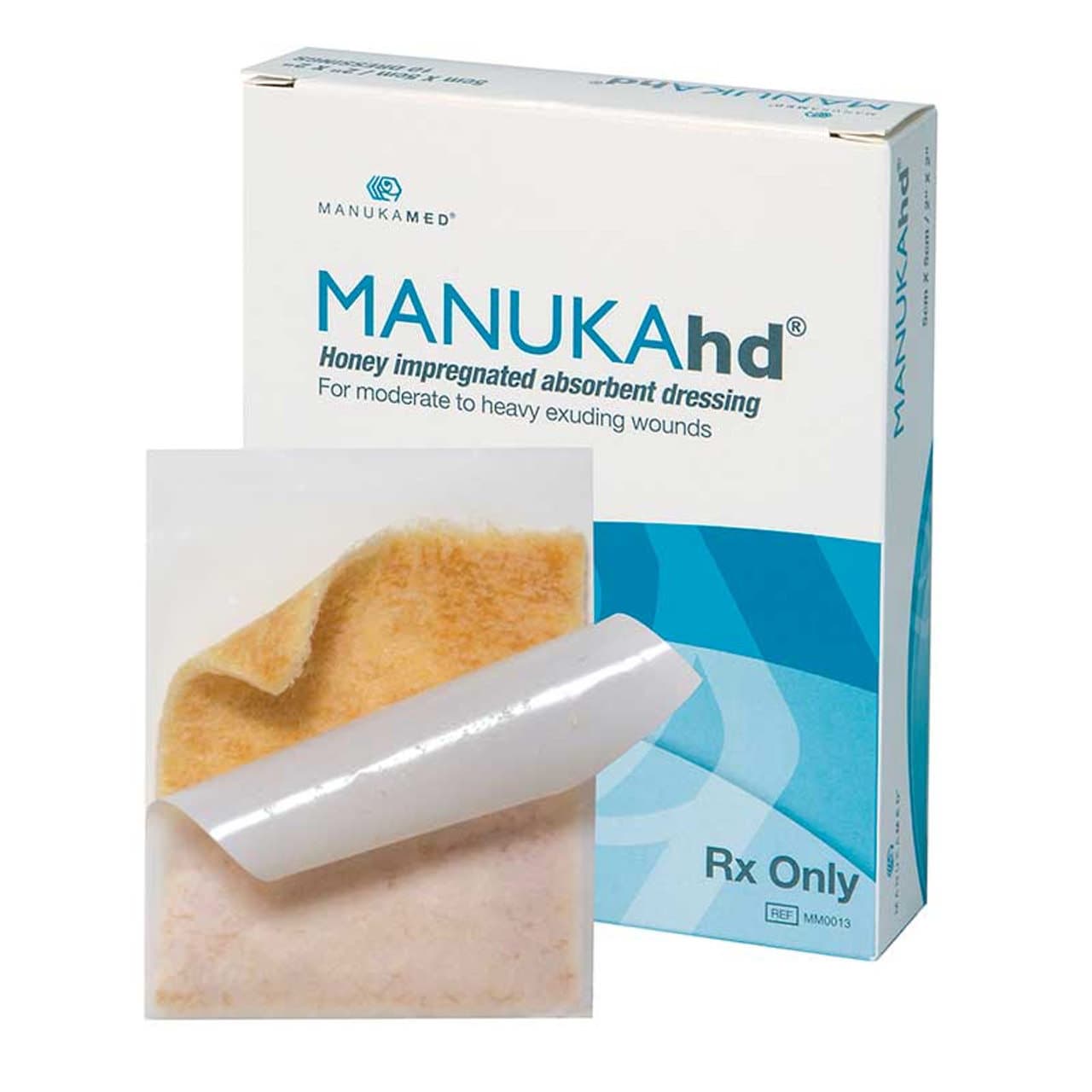 ManukaMed ManukAhd Honey Impregnated Dressing, 2" x 2" Pad - Box of 10 - Image 1