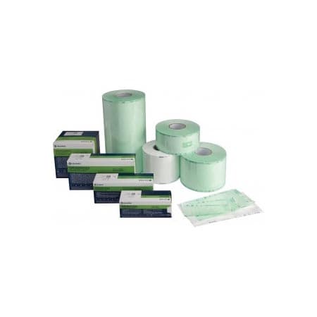 Halyard Sterilization Pouch, Heat Seal Paper, Flat Pack, Steam-EO, 3-3/4" x 15-3/4" - Case of 2000 - Image 1