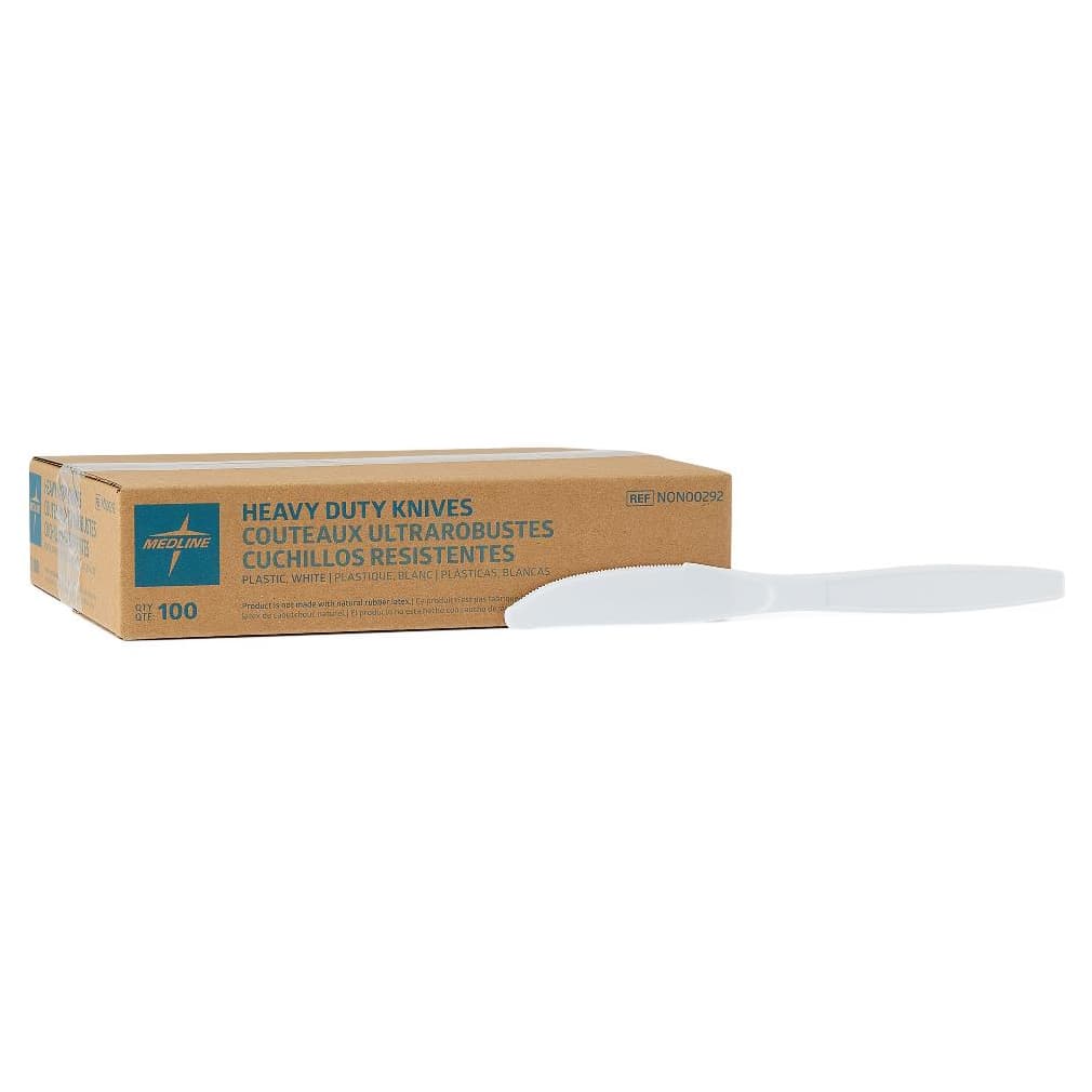 Medline Polystyrene Heavyweight Disposable Plastic Knife - Image 4